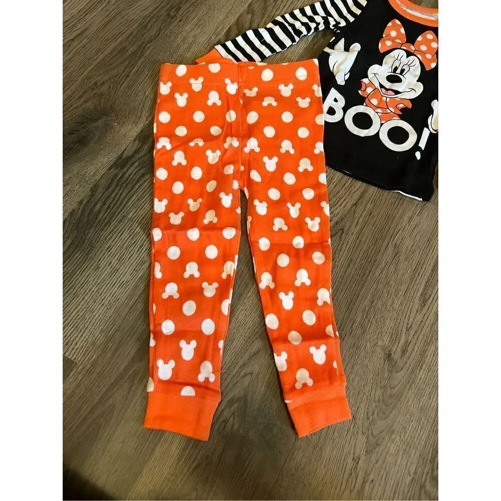 Disney Minnie Mouse Boo Halloween 2pc Jammy Set Girls Size 12 Month NEW